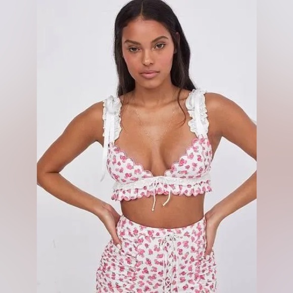 For Love And Lemons Other - For Love & Lemons Baby Blooms Triangle Bralette